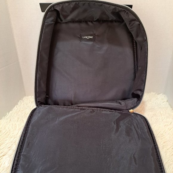 Lancome Black Square Cosmetic Makeup Travel Train Case - Picture 8 of 9